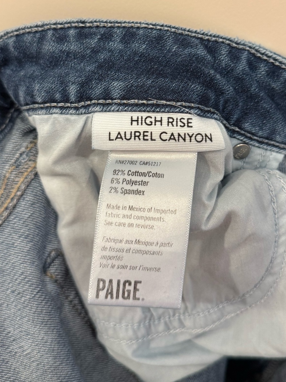 Paige High Rise Laurel Canyon Women's Bootcut Jean Dark Wash Jacques Stretch 32 - Picture 10 of 10